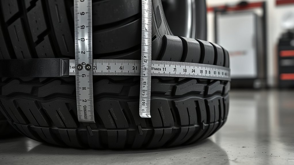 295 tire width measurement