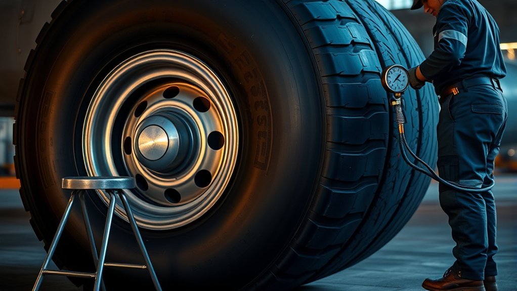 aircraft tire pressure management