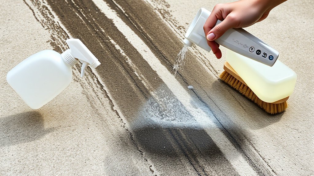 apply degreaser scrub thoroughly