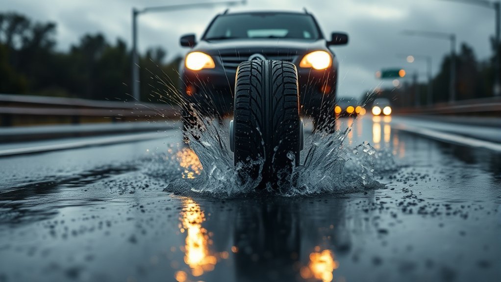 bald tires increase hydroplaning risk