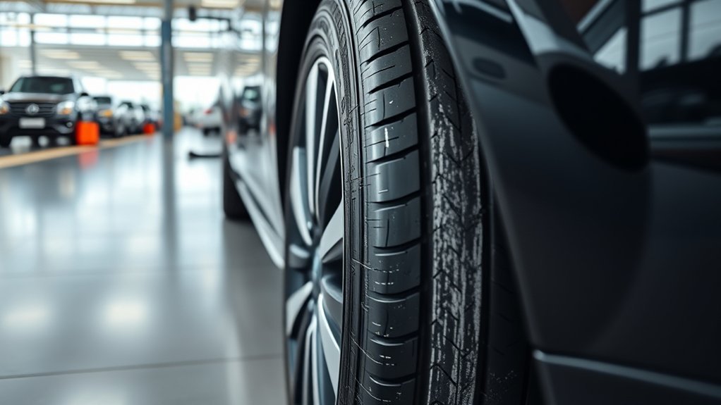 chalk marking tire inspection