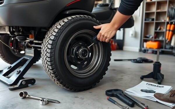 change lawn mower tire