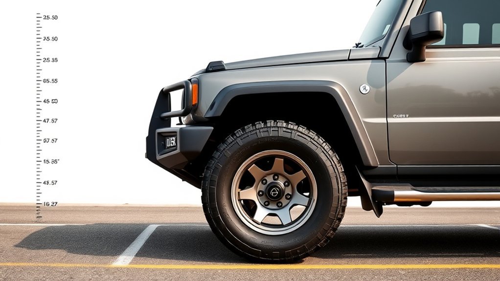 checking 285/75R17 tire fitment for wheel well and suspension clearance