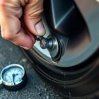 deflate tire with care