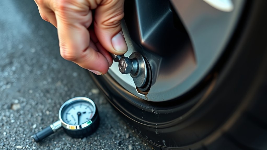 deflate tire with care