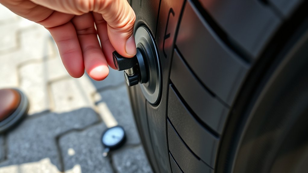 deflate tire with caution