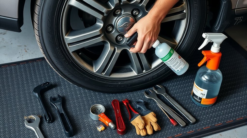 dismounting a tire guide