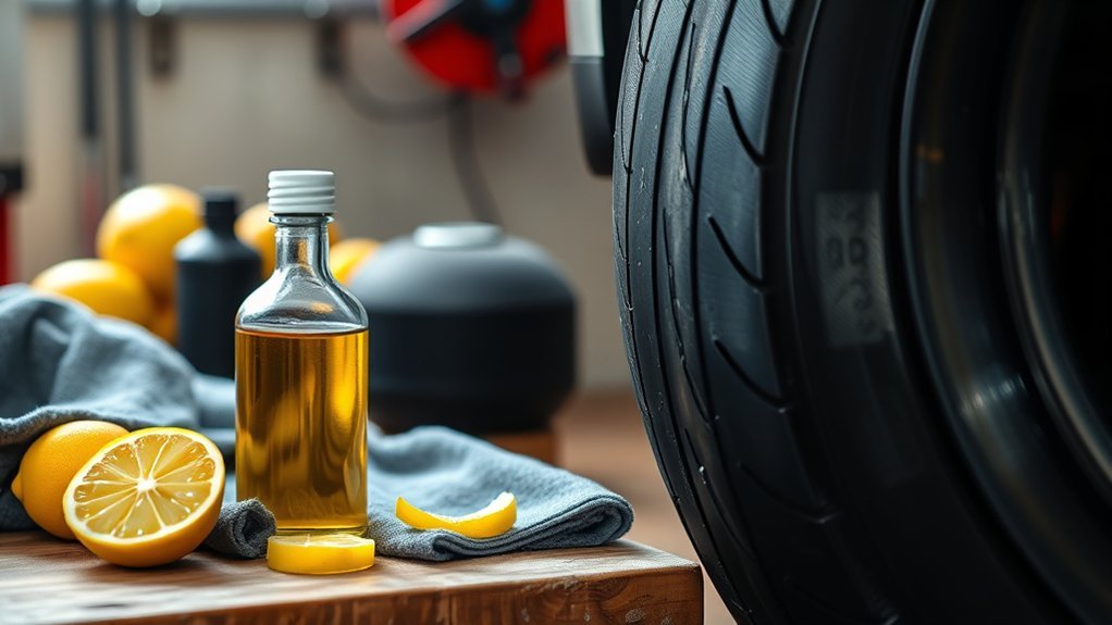 diy lemon oil tire shine