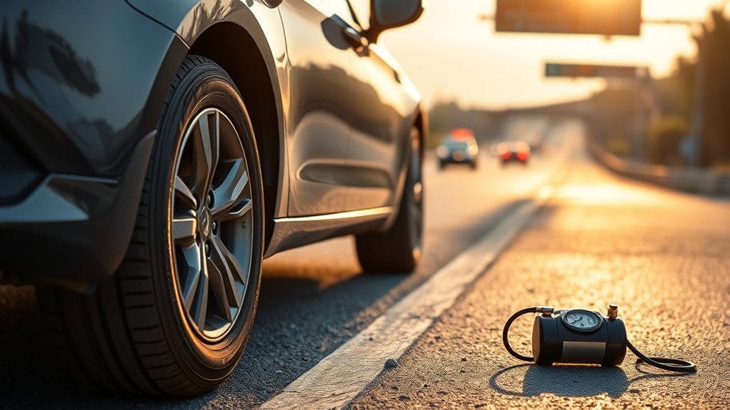 driving risks with low tire
