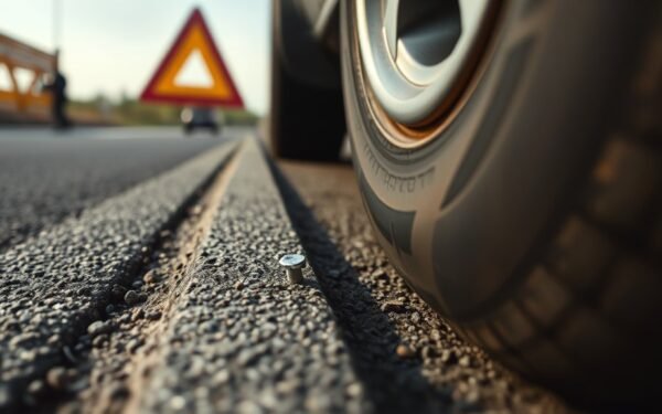 driving with tire nail risks