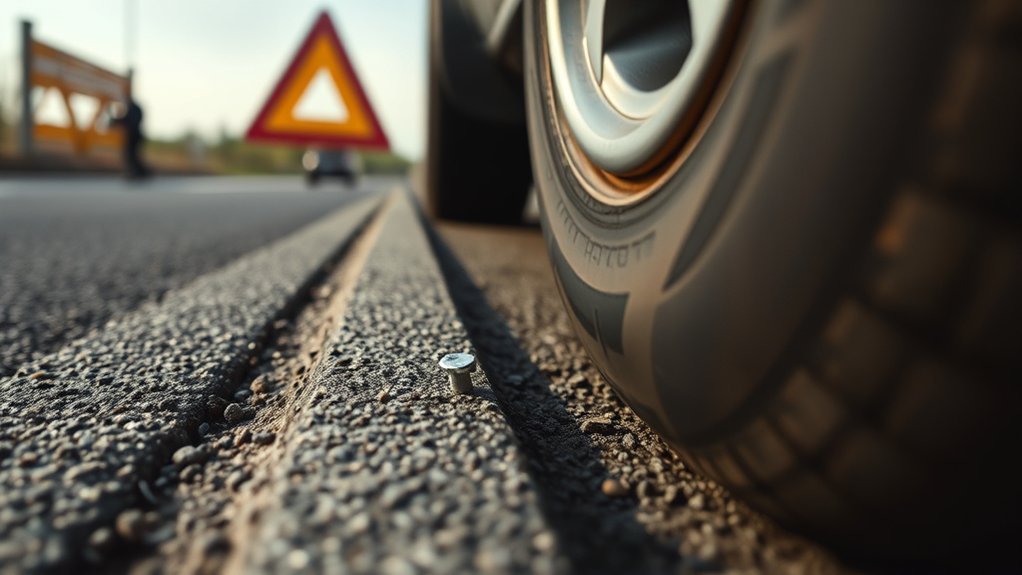 driving with tire nail risks