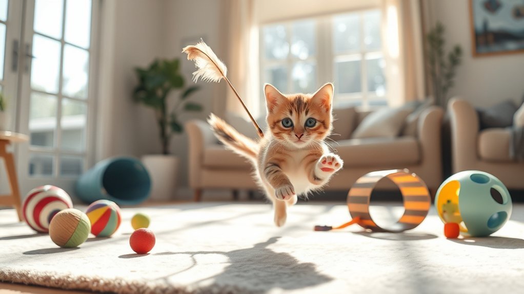 engaging play for kittens