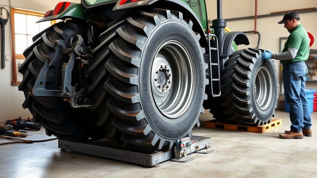 estimate tractor tire weight
