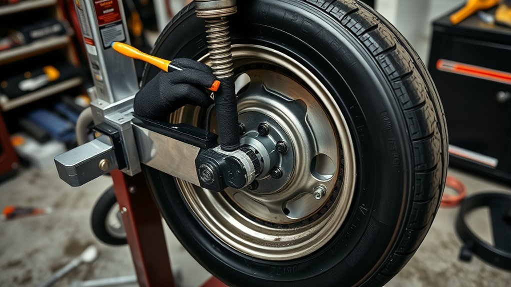 evenly apply tire lubricant