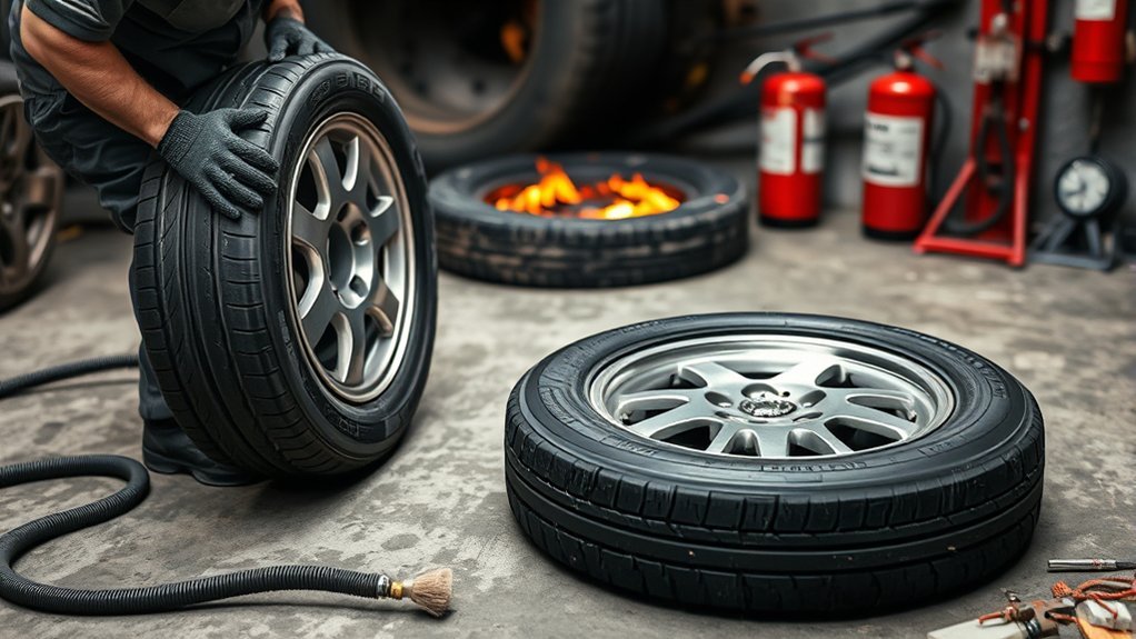 explosive tire seating hazards