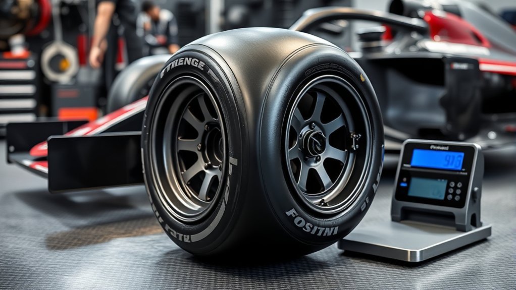 f1 tire weight differences