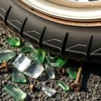 glass can puncture tires