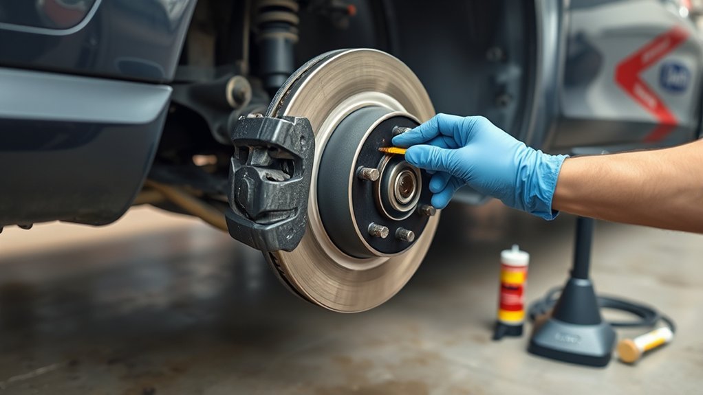 greasing brake pads safely