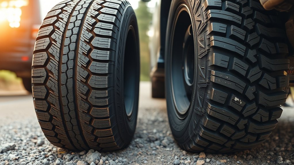 H/T versus A/T tires comparison on pavement and mixed terrain