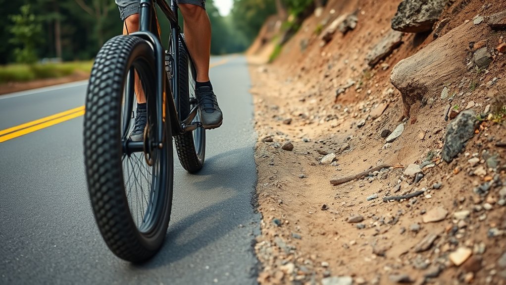 harder pedaling on pavement