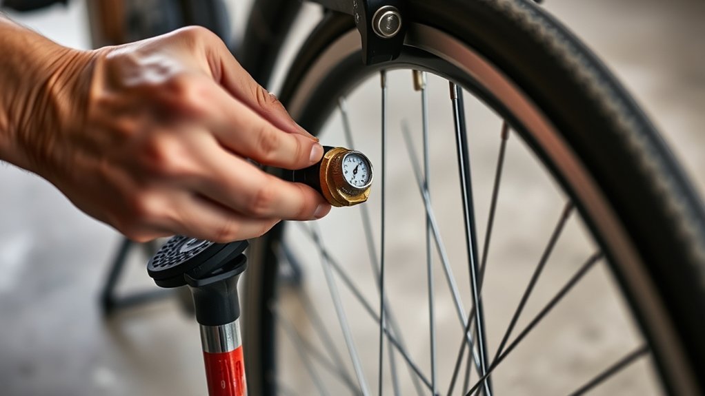 inflate schrader bike tires