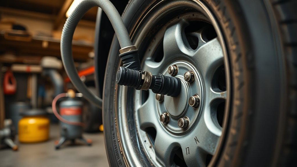 inflate tire until seated