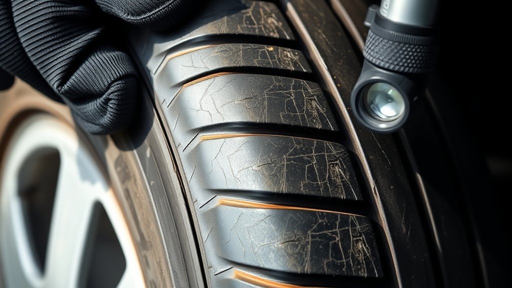 inspect tires for cracks
