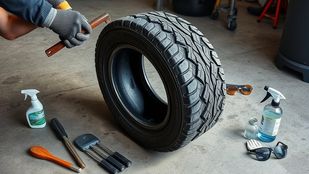 invert tire with care