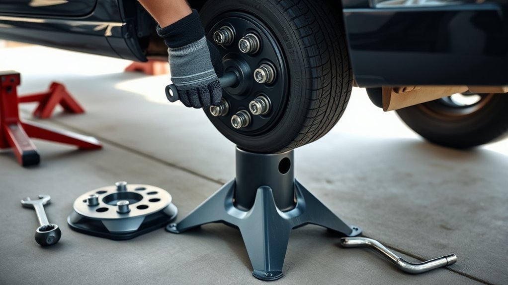 jack loosen secure tighten