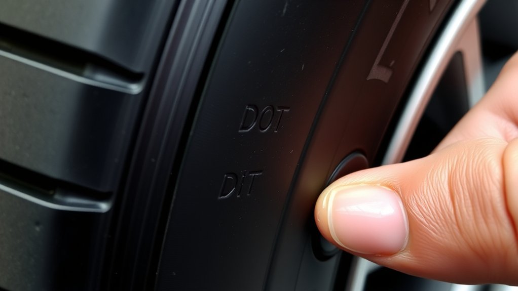 locating tire dot code