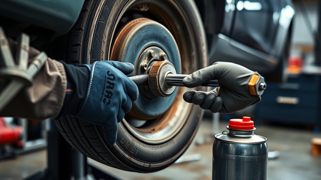 loosen stuck lug nuts safely