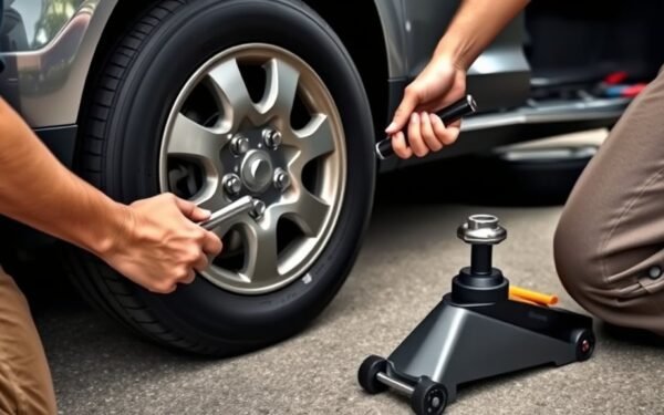 loosening tire lug nuts
