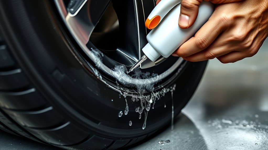 lubricate tire bead evenly