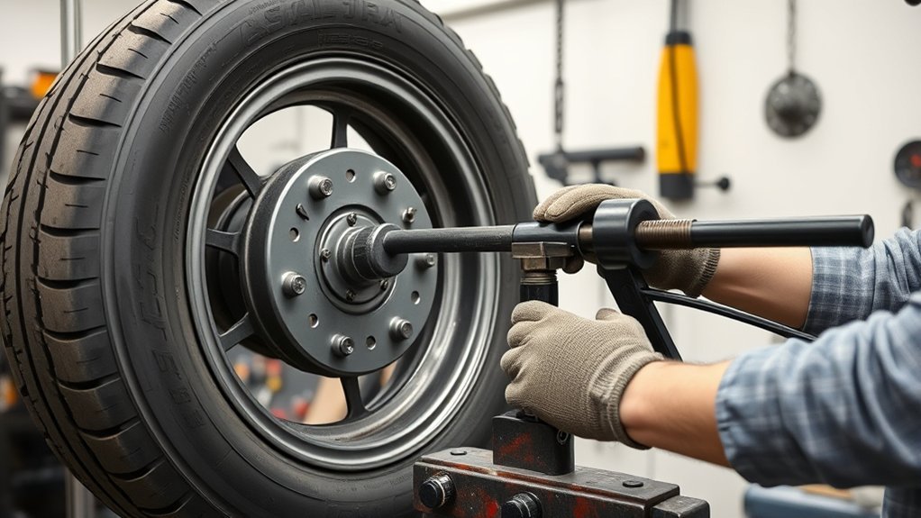 manual tire machine operation