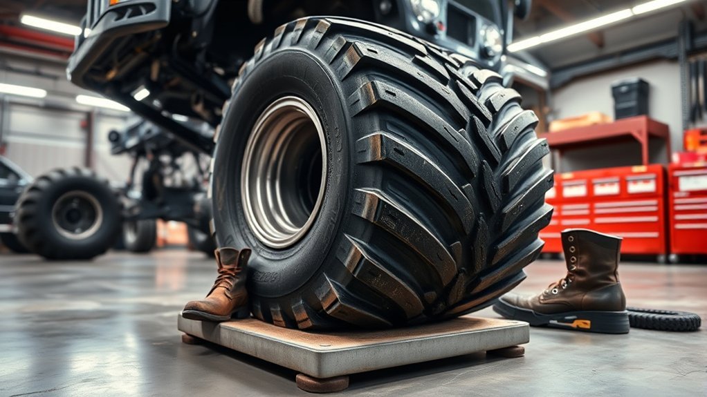 monster truck tire weight
