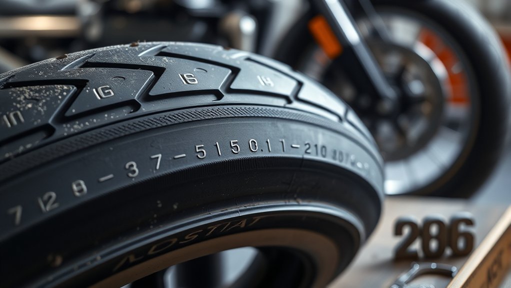 metric inch and alpha motorcycle tire code formats