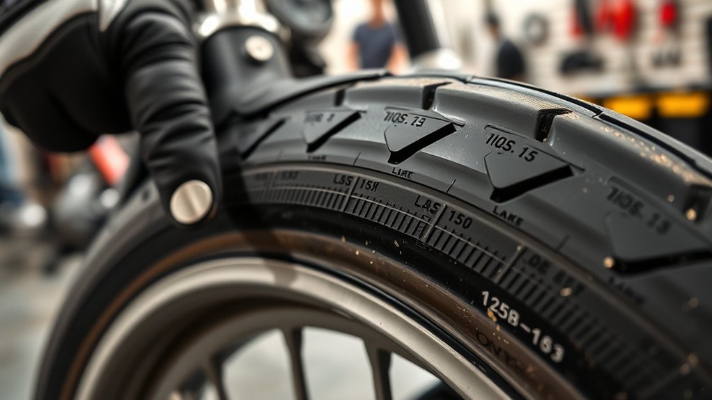 motorcycle tire sidewall size code decoding