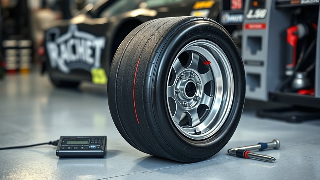 nascar tires with rims weight