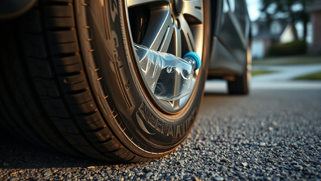 plastic bottle tire trick