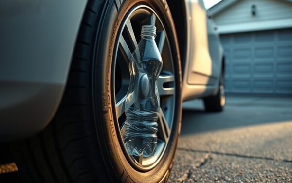 plastic bottle tire trick