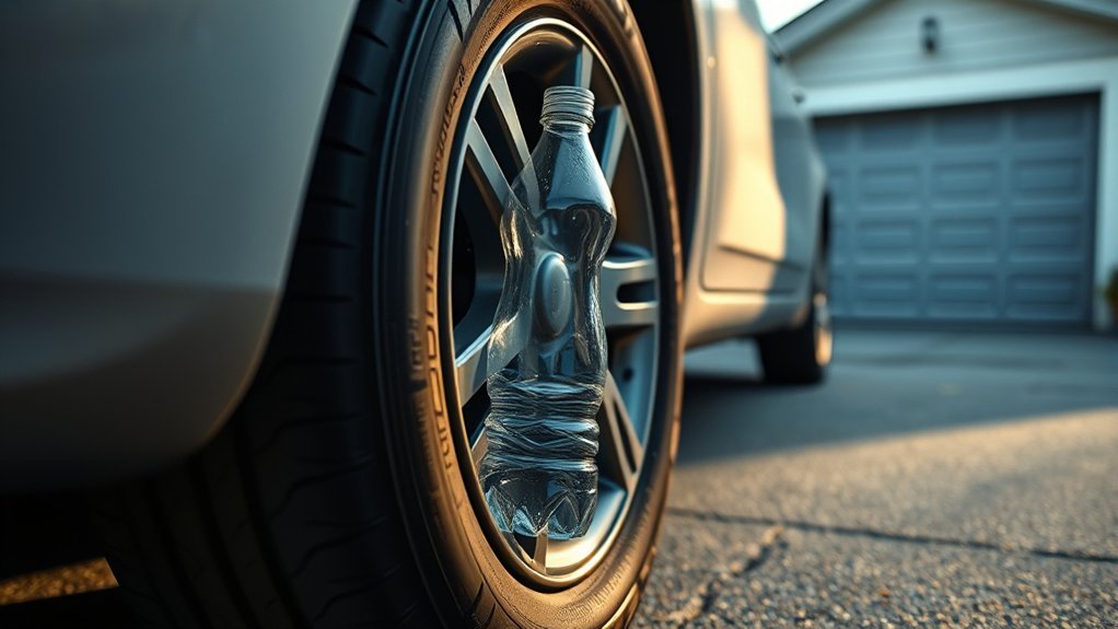 plastic bottle tire trick