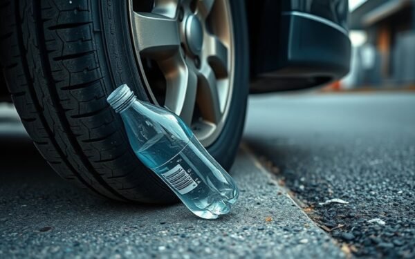 plastic bottle tire warning