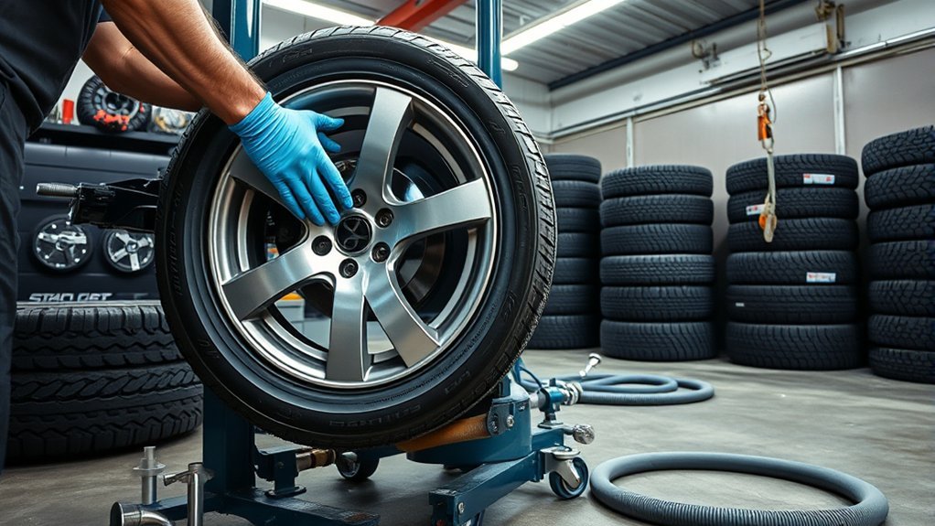 precision tire installation process