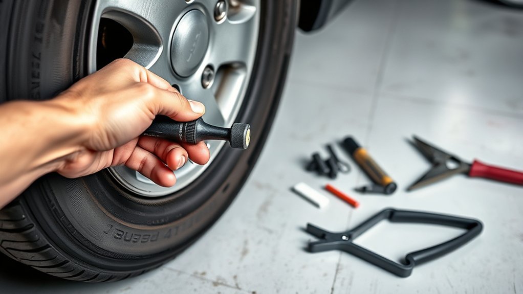 puncture repair without removal