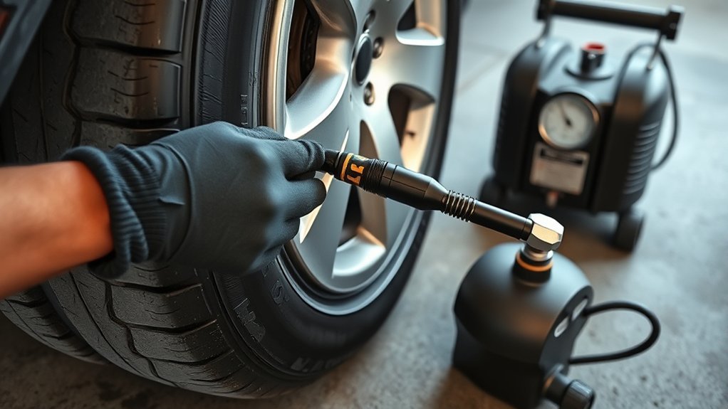 reinflate tire to recommended psi