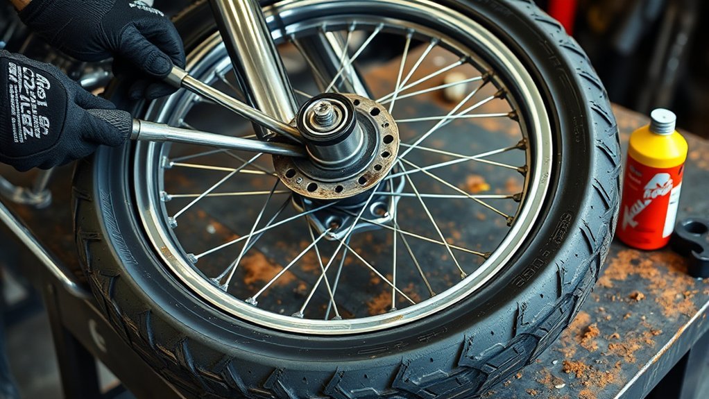 remove old motorcycle tire