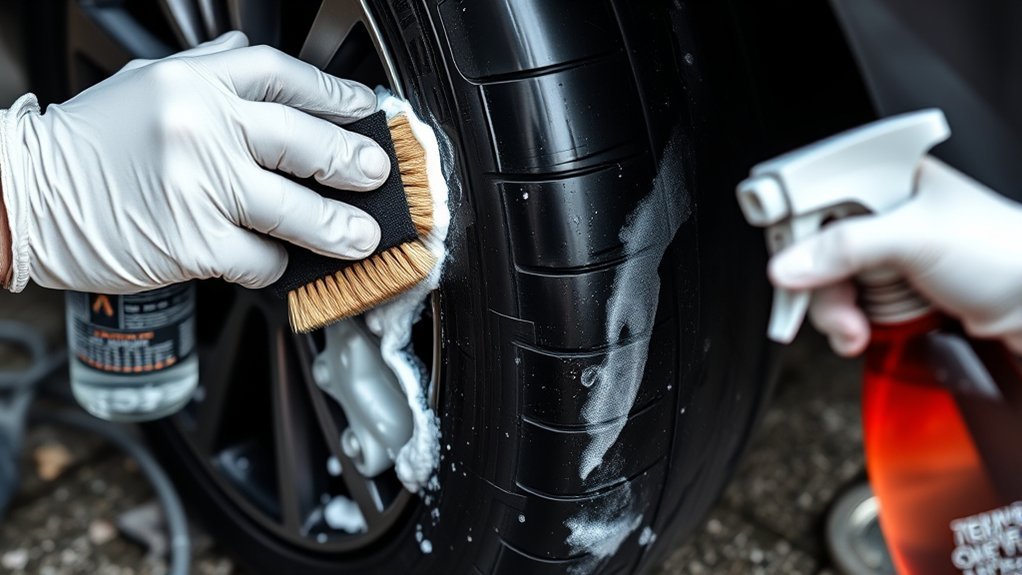 remove tire shine effectively