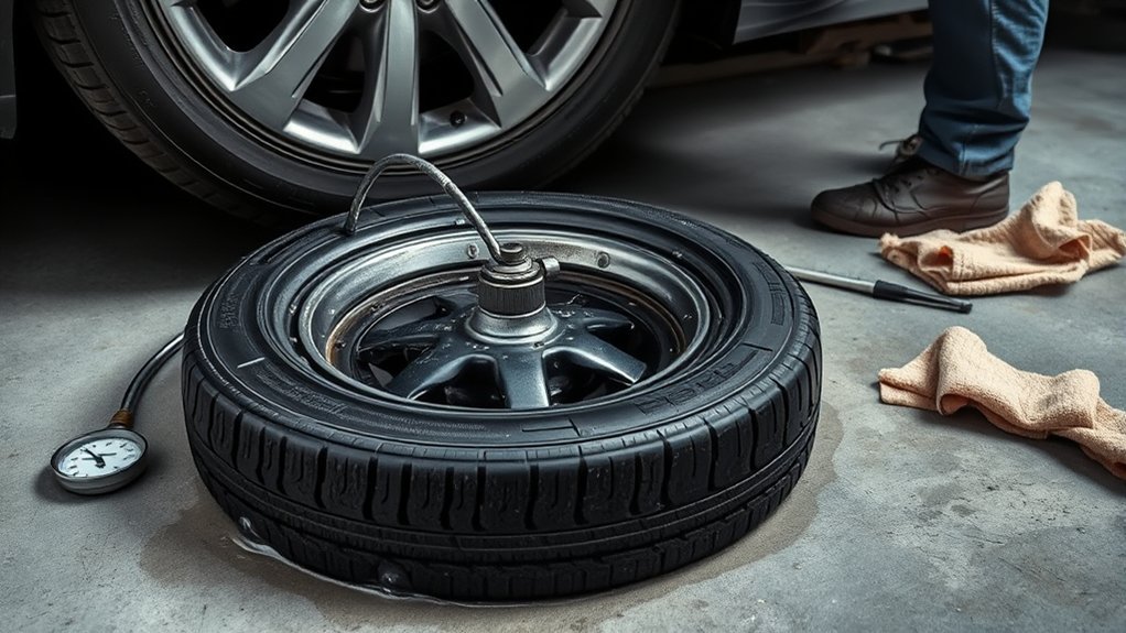 remove water from tire