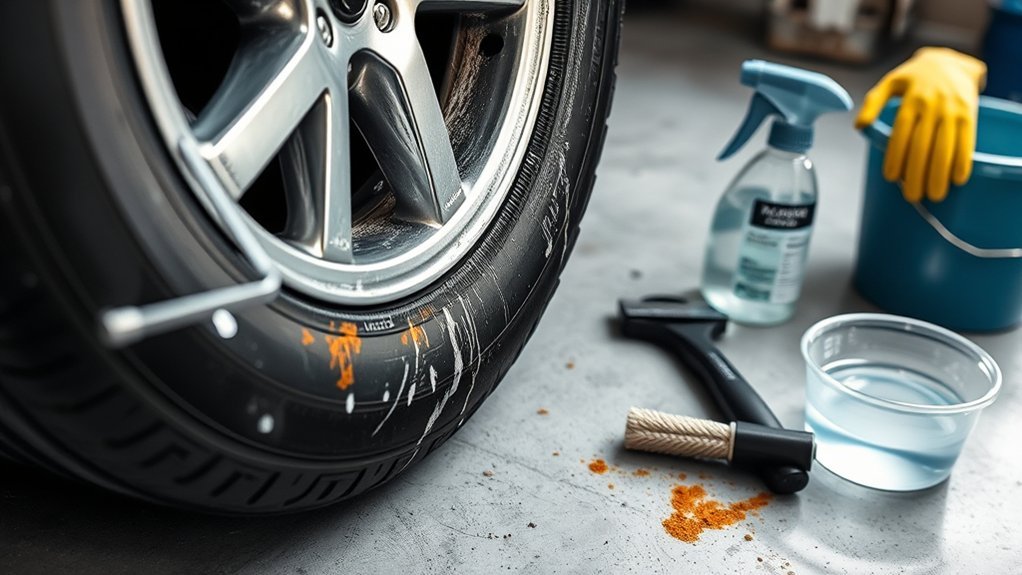 removing paint from tires