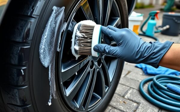 removing tire shine easily